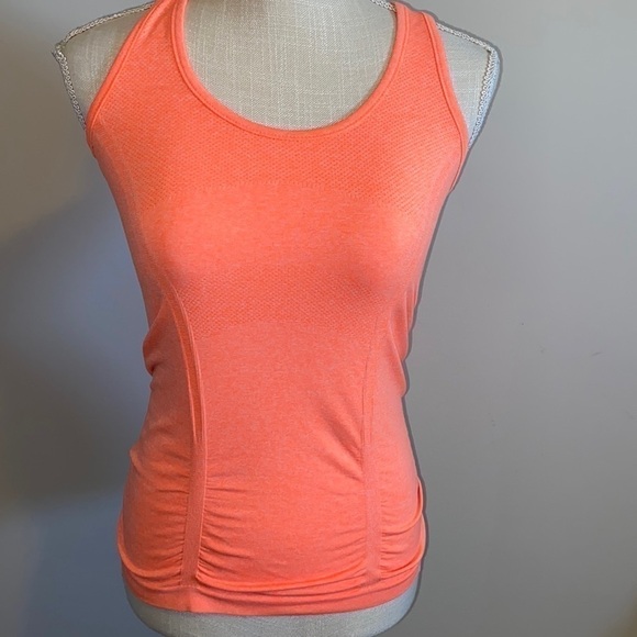 Athleta T back tank orange in color size extra small - Picture 1 of 8